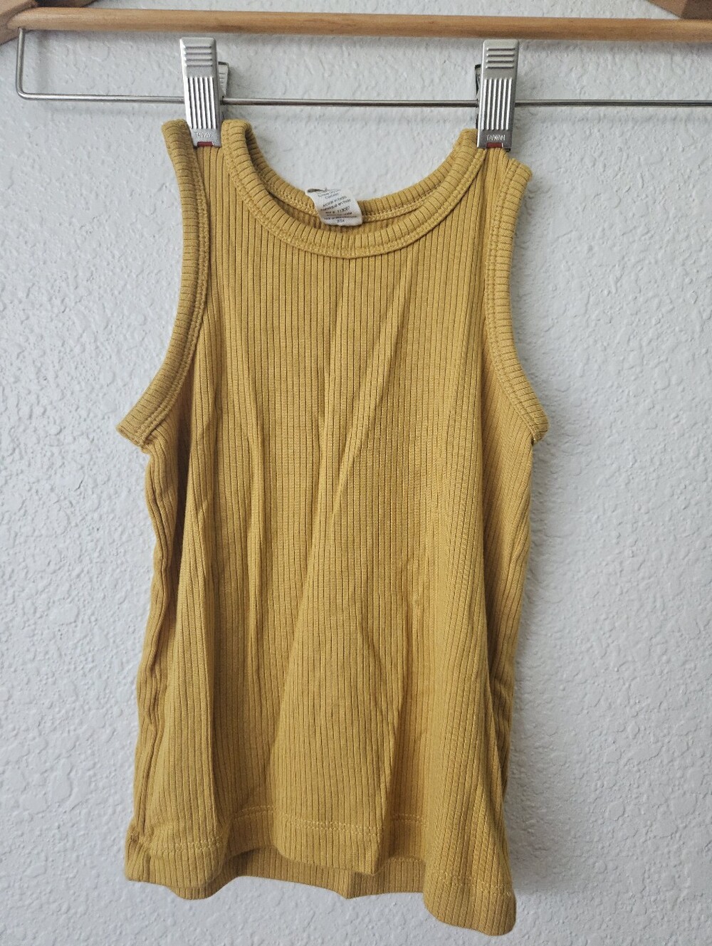 kate quinn ribbed modal yellow tank,  18 - 24 months